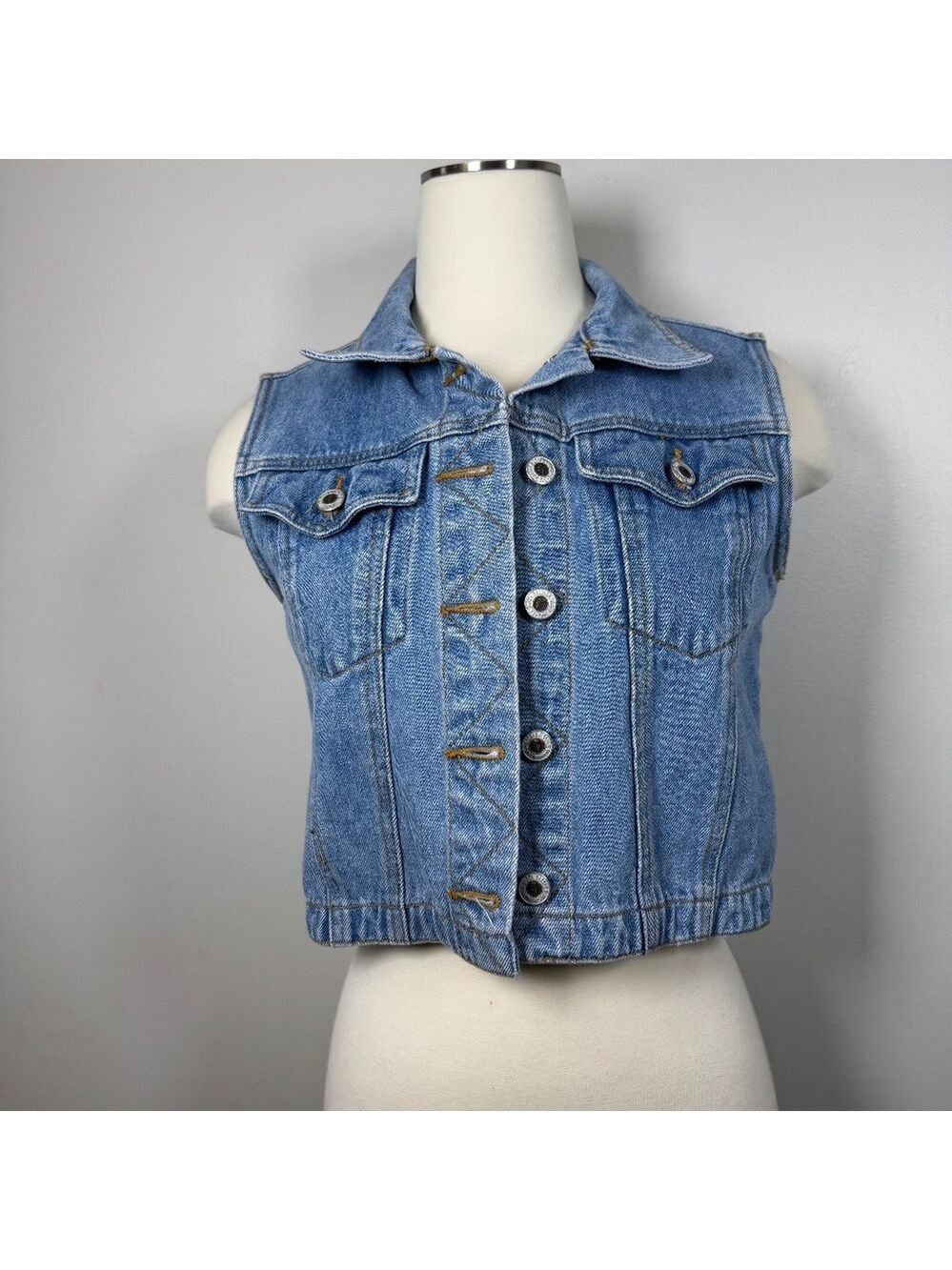 Women's Blue Denim Vest